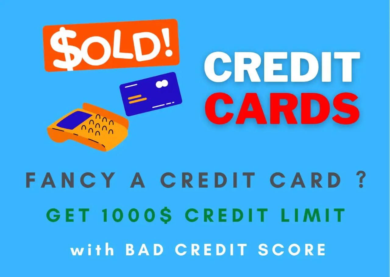 1000 credit limit with bad credit
